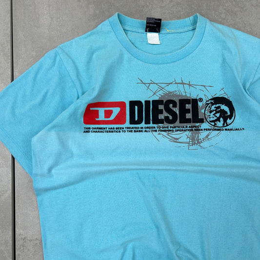 Vintage Diesel Y2K Blue T-Shirt - M
