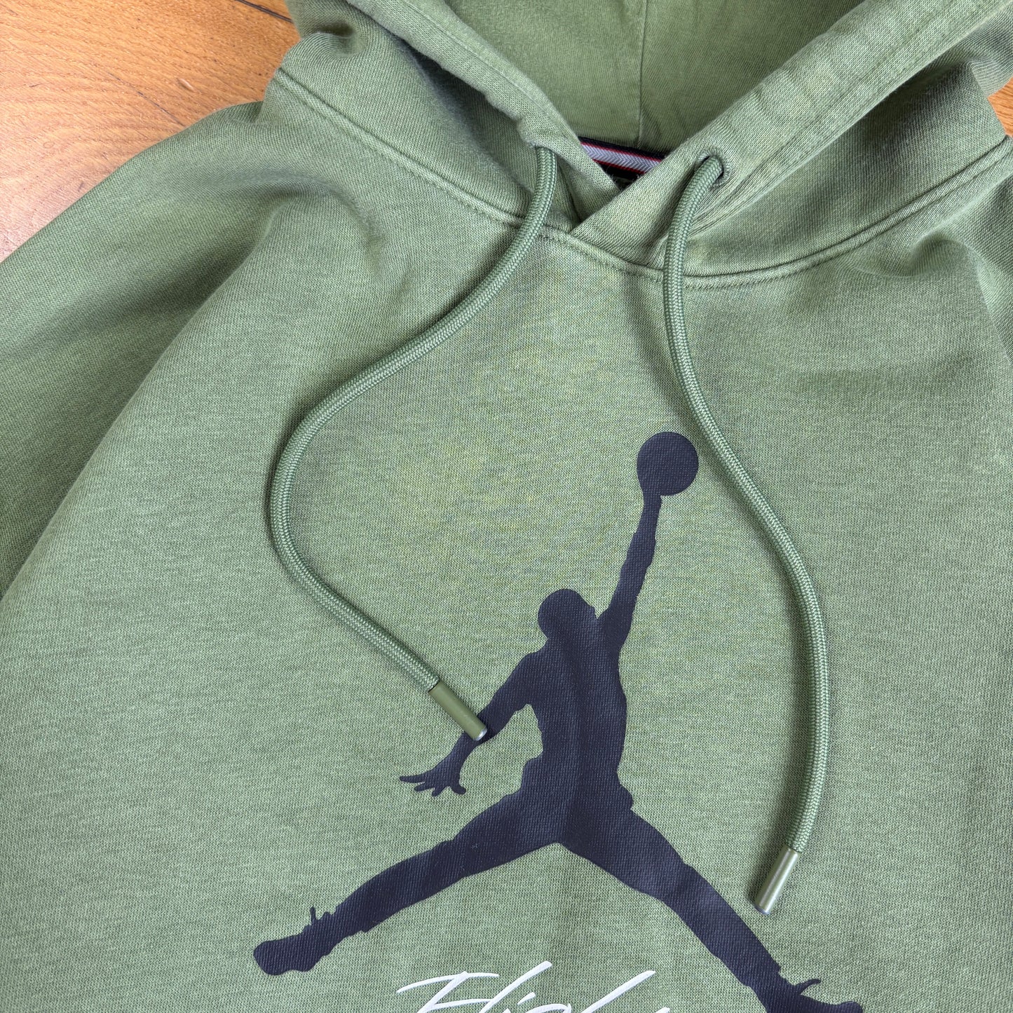 Vintage Nike Jordan Green Hoodie Sweatshirt - M