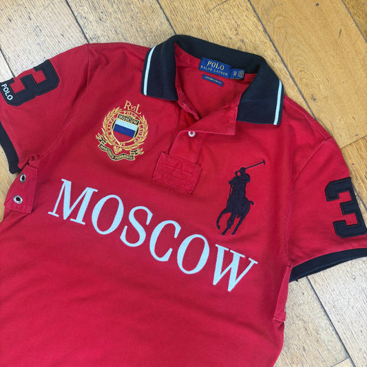 Vintage Ralph Lauren Big Pony Moscow Red Polo Shirt - XS