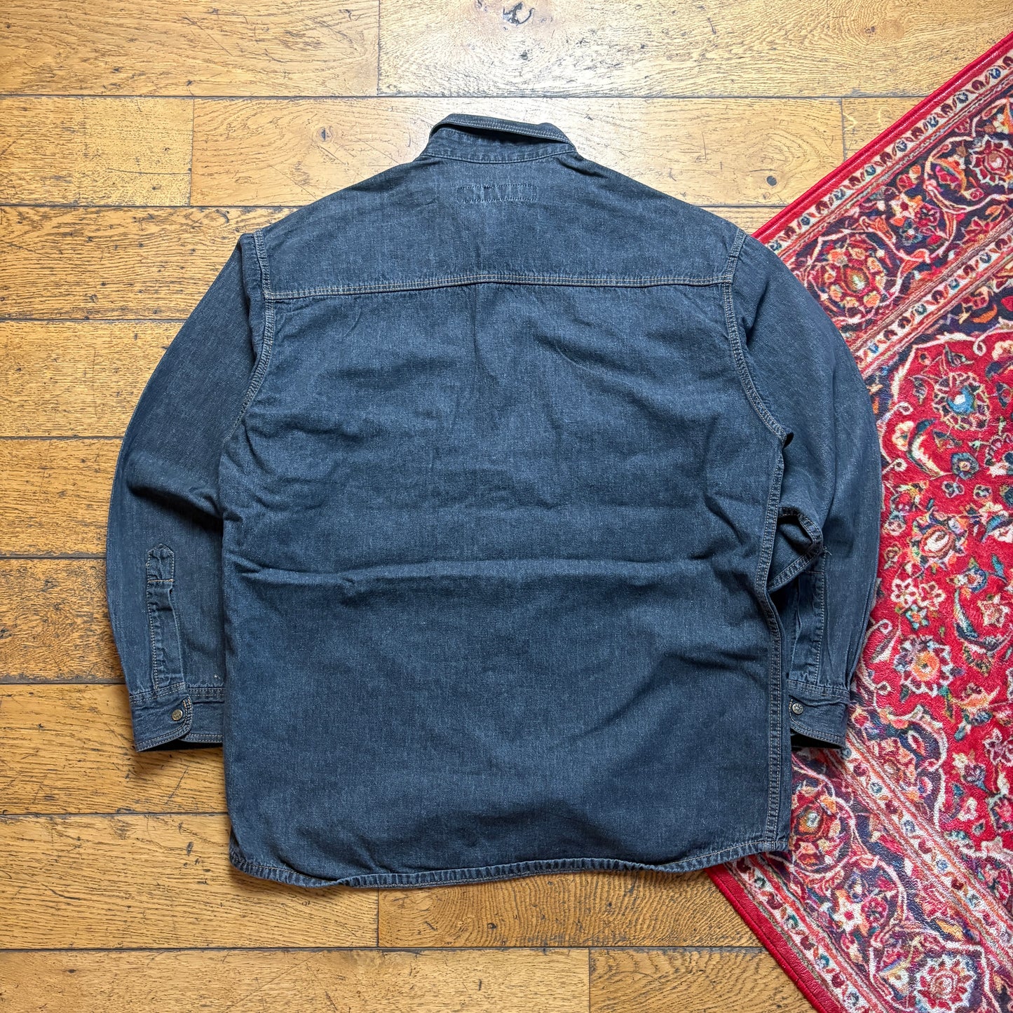 Vintage Mustang Grey Denim Shirt - L