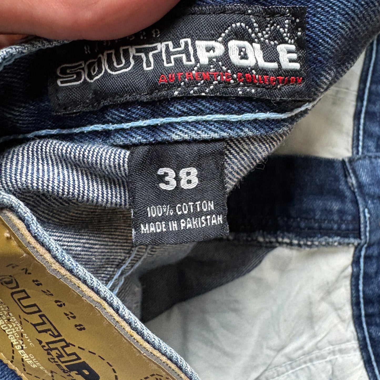 Vintage Southpole Blue Embroidered Y2K Hip Hop Baggy Jeans - 40