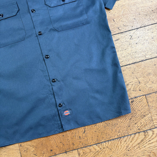 Vintage Dickies Short Sleeve Grey Workwear Shirt - S
