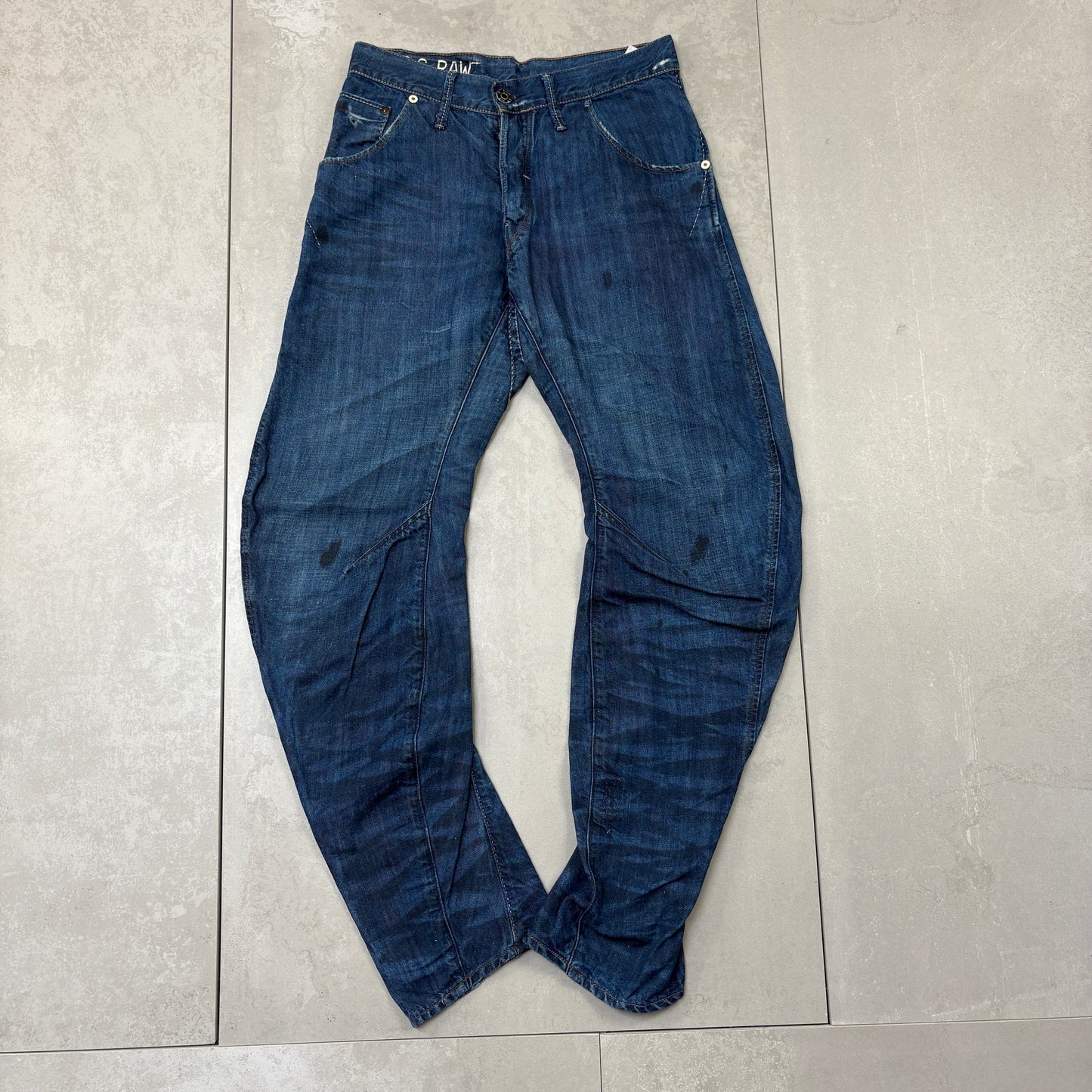Vintage G Star Embroidered Hip Hop Blue Twisted Seam Jeans - 30
