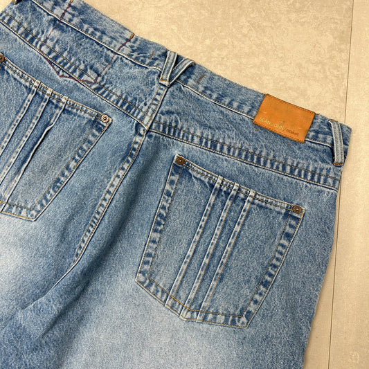 Vintage Sean John Embroidered Blue Hip Hop Baggy Shorts Jorts - 39