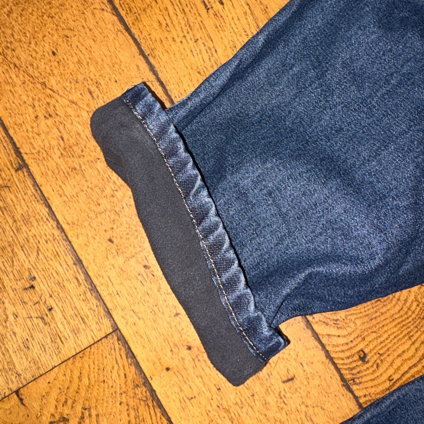 Vintage Wrangler Blue Fleece Lined Carpenter Workwear Baggy Trousers -34S