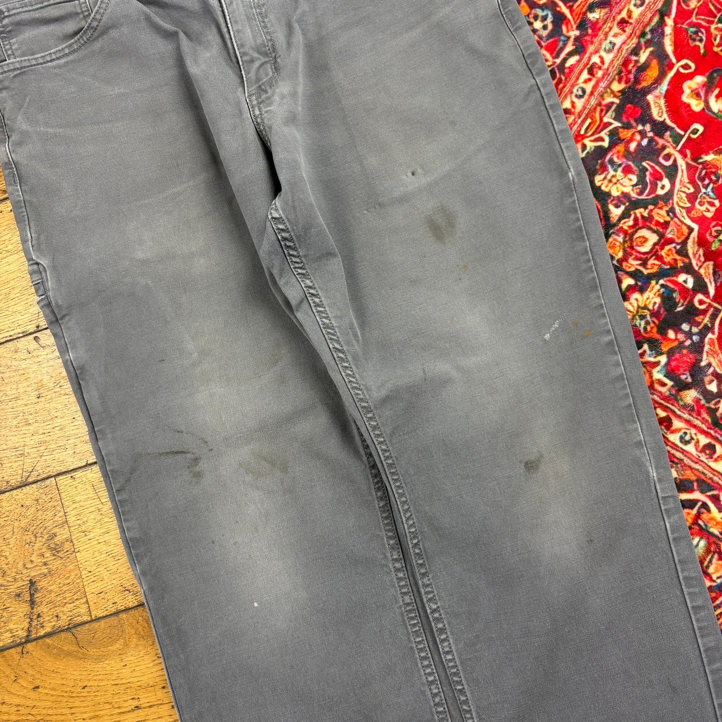 Vintage Carhartt Grey Workwear Carpenter Trousers - 36