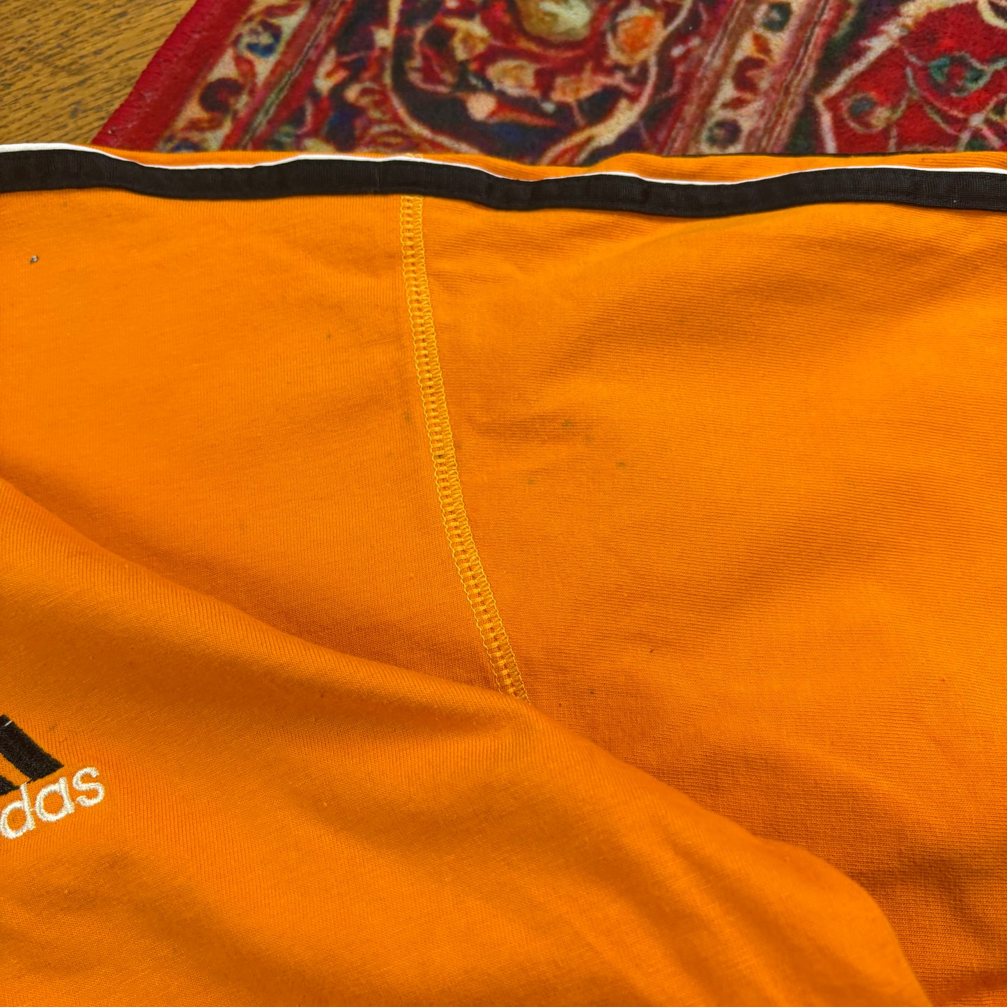 Vintage Adidas Orange Long Sleeve T-Shirt - M