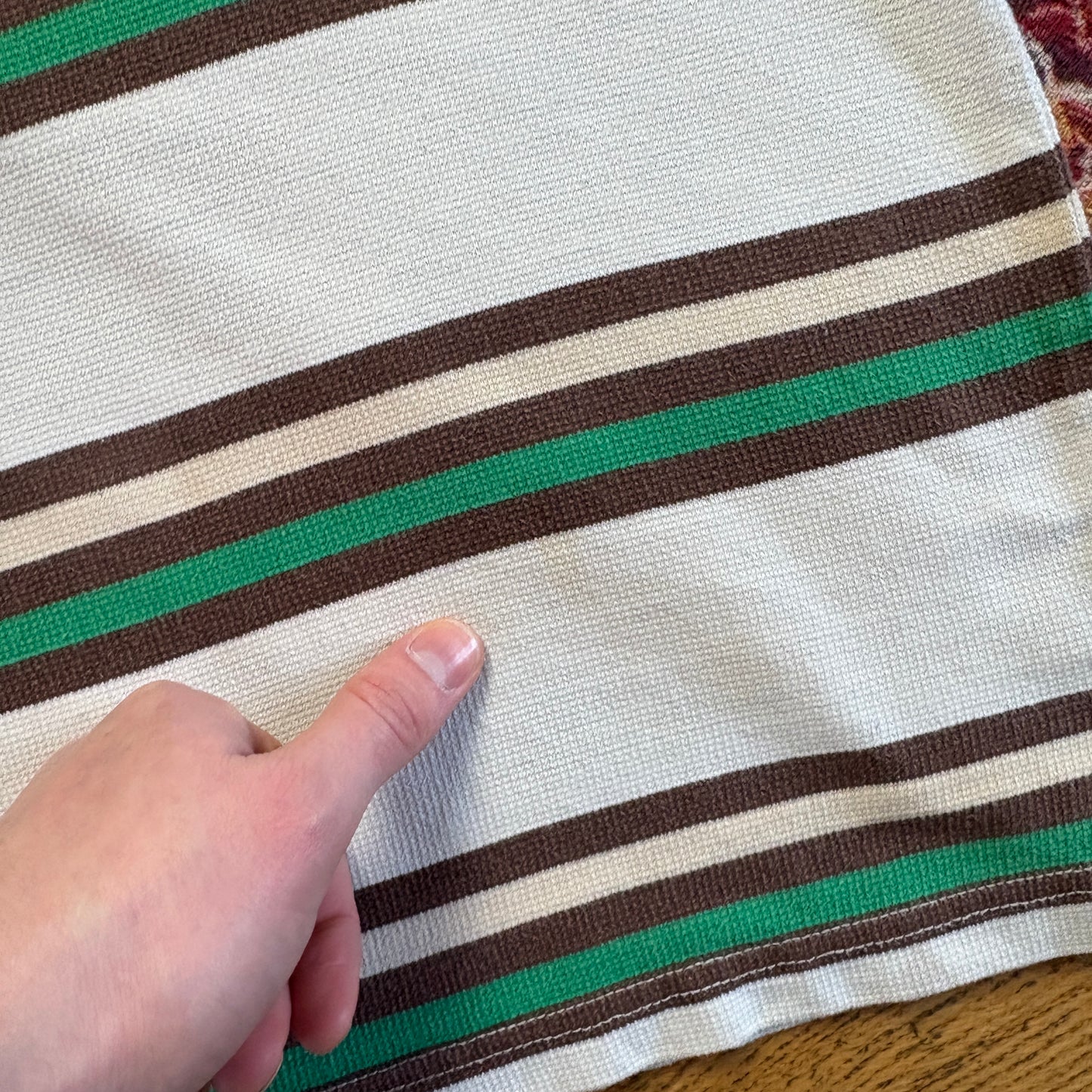 Vintage Southpole White Green Stripe Hip Hop Polo Shirt - 2XL