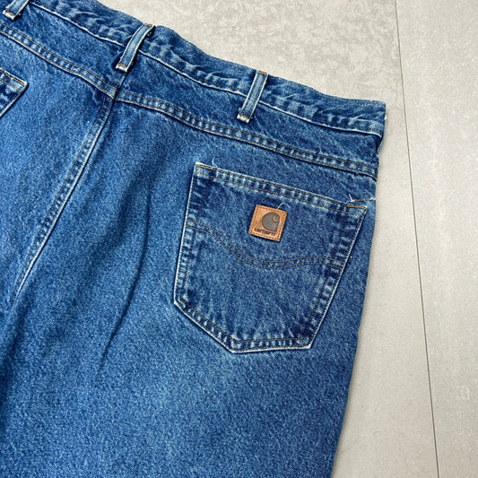 Vintage Carhartt Workwear Baggy Blue Carpenter Shorts - 40