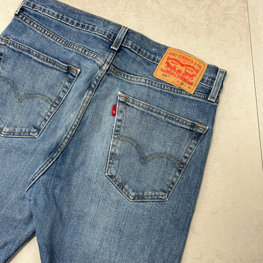 Vintage Levis 505 Blue Baggy Denim Shorts - 32