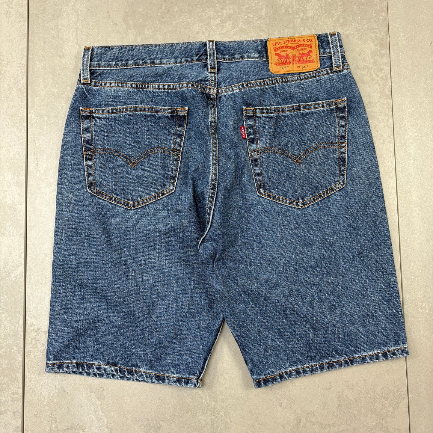 Vintage Levis 505 Blue Denim Shorts - 34