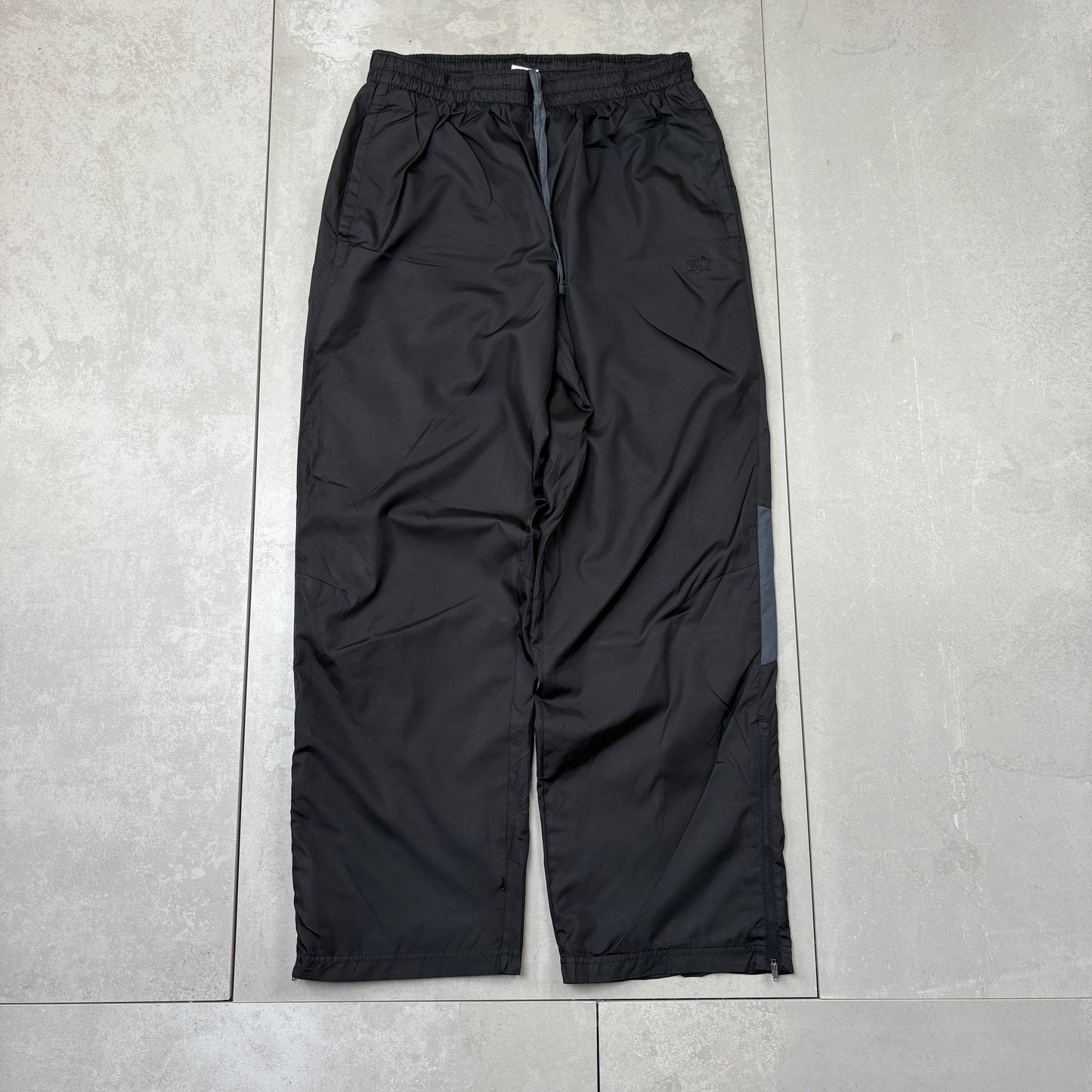 Vintage Starter Black Baggy Tracksuit Sweatpants Track Pants Bottoms - M