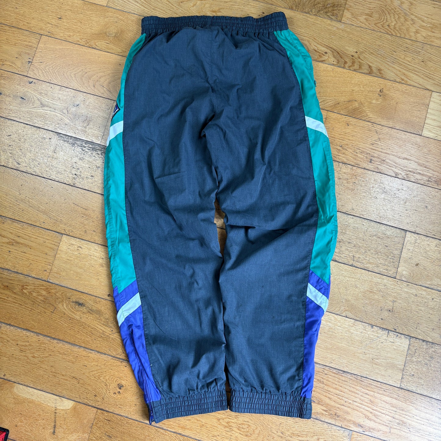 Vintage Patrick Black Baggy Tracksuit Sweatpants Track Pants Bottoms - L