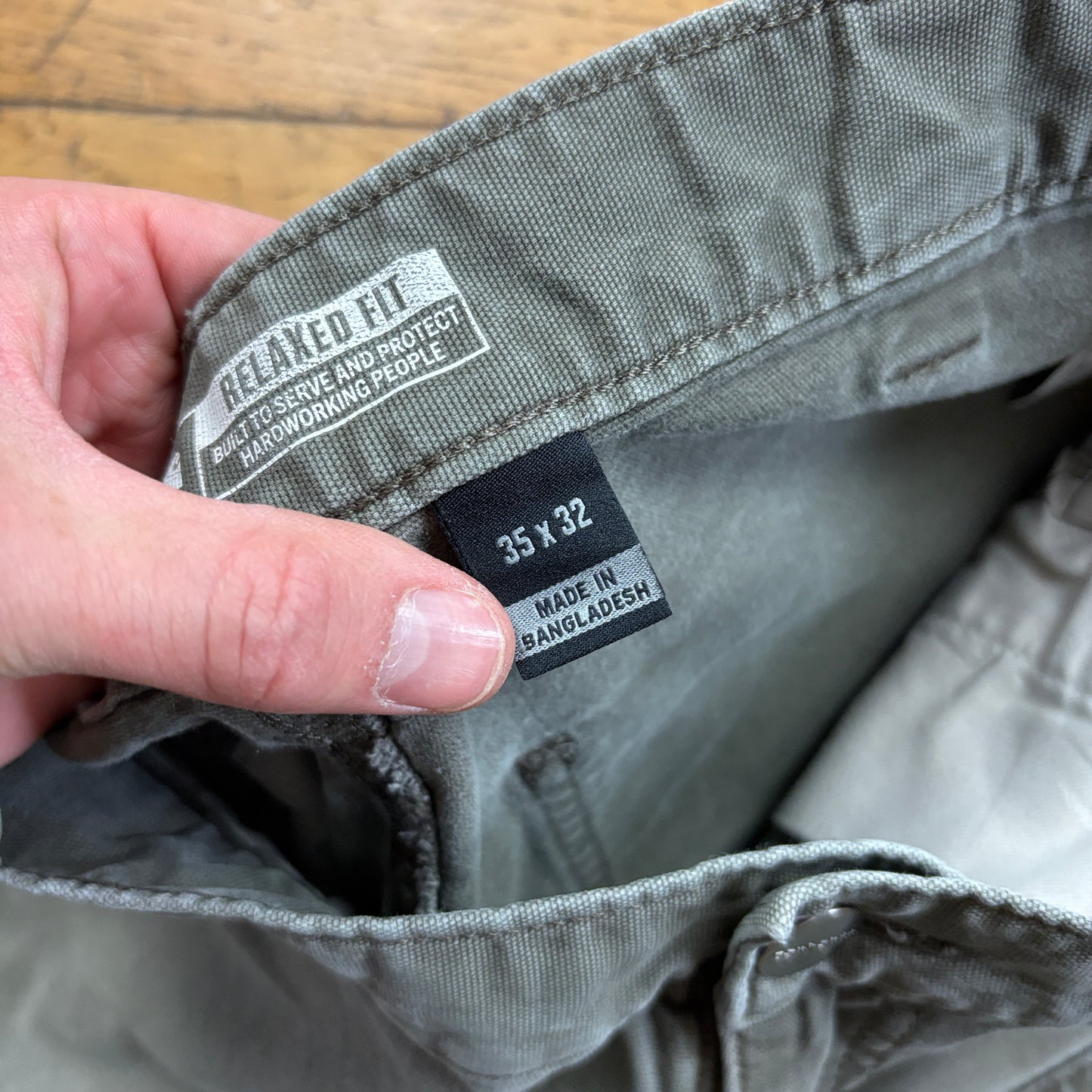 Vintage Carhartt Grey Double Knee Workwear Carpenter Baggy Trousers -