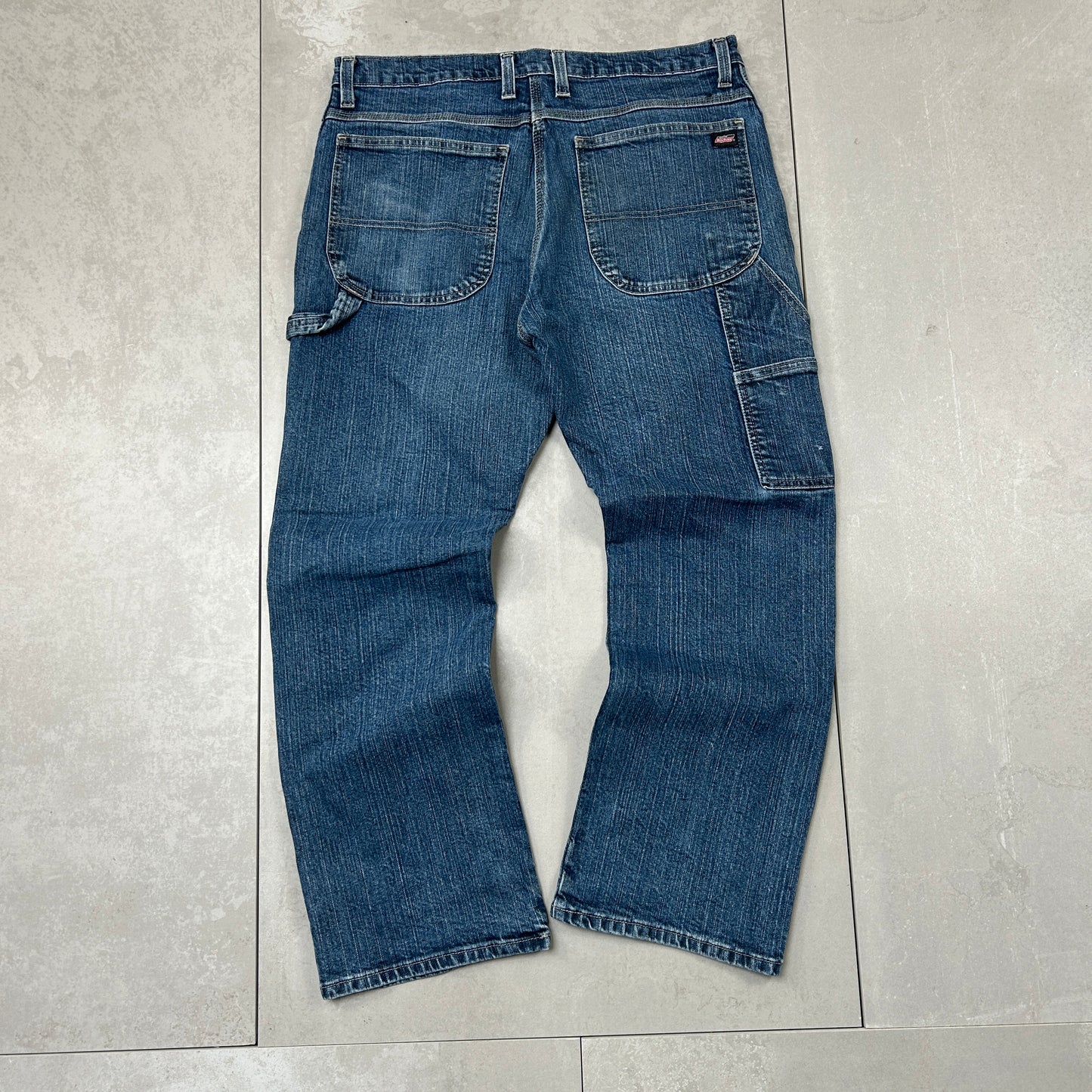 Vintage Dickies Workwear Carpenter Baggy Blue Jeans - 34