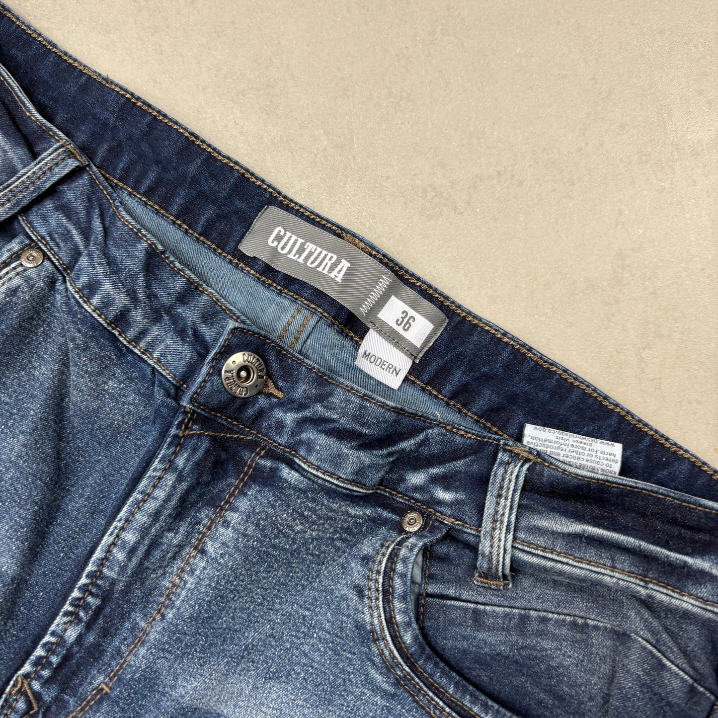 Vintage Blue Hip Hop Shorts Jorts - 36