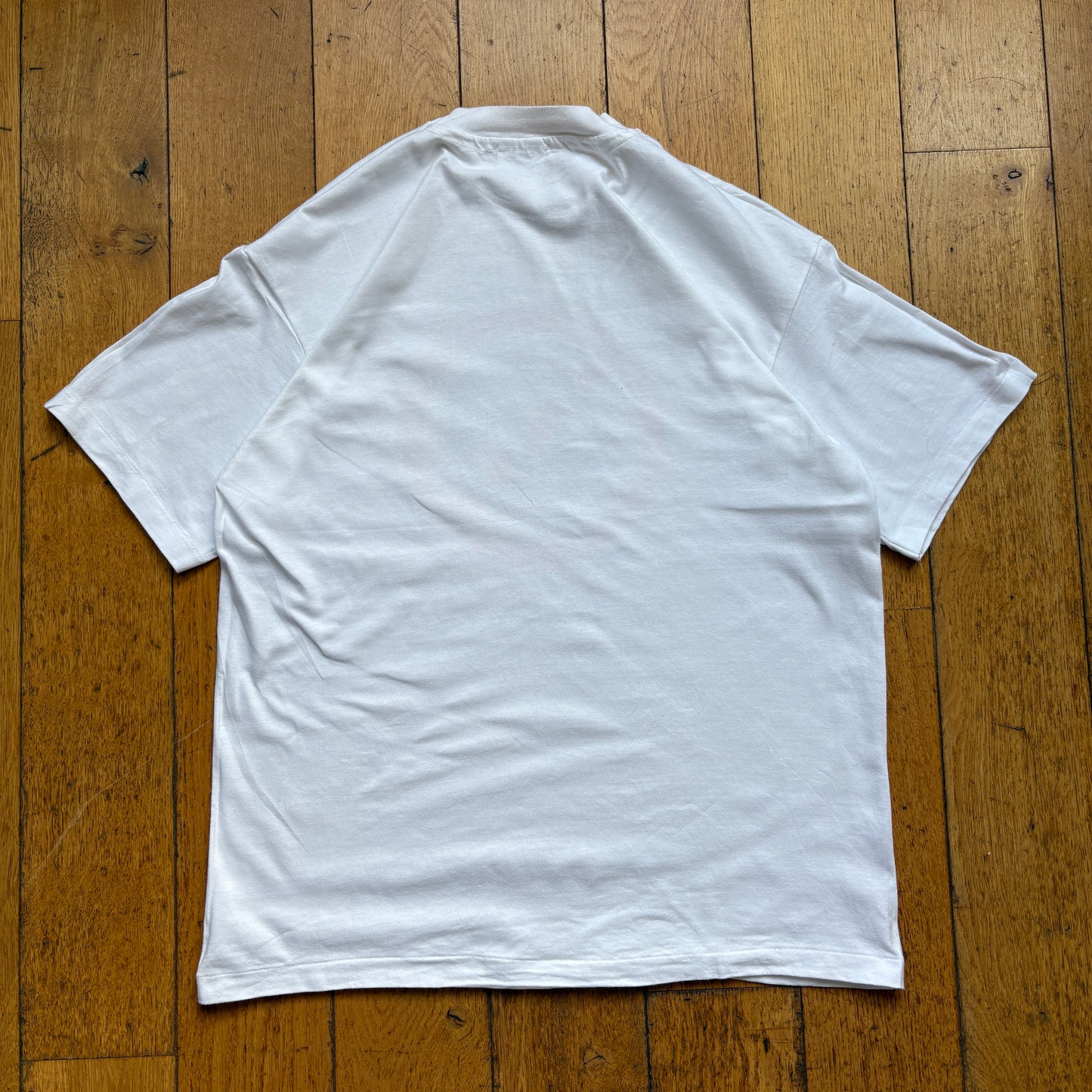 Vintage 1995 No Problem Single Stitch White Graphic T-Shirt - S/M