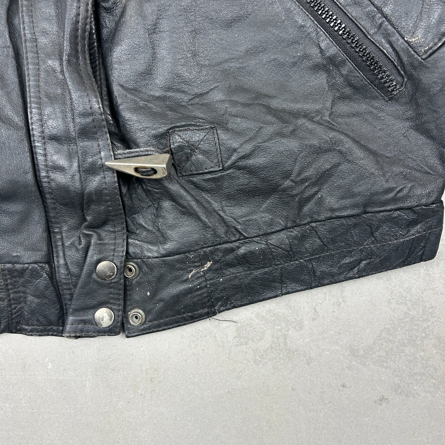 Vintage Aviator Pilot Flight Style Black Genuine Leather Bomber Jacket - M
