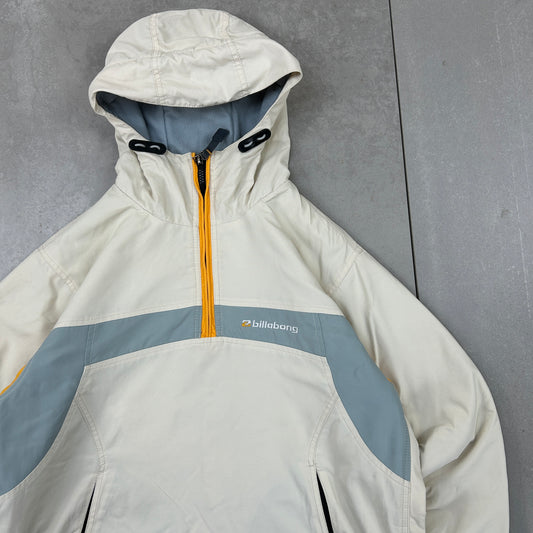 Vintage 00s Billabong Surfwear Technical Ski Cream Jacket Coat - M