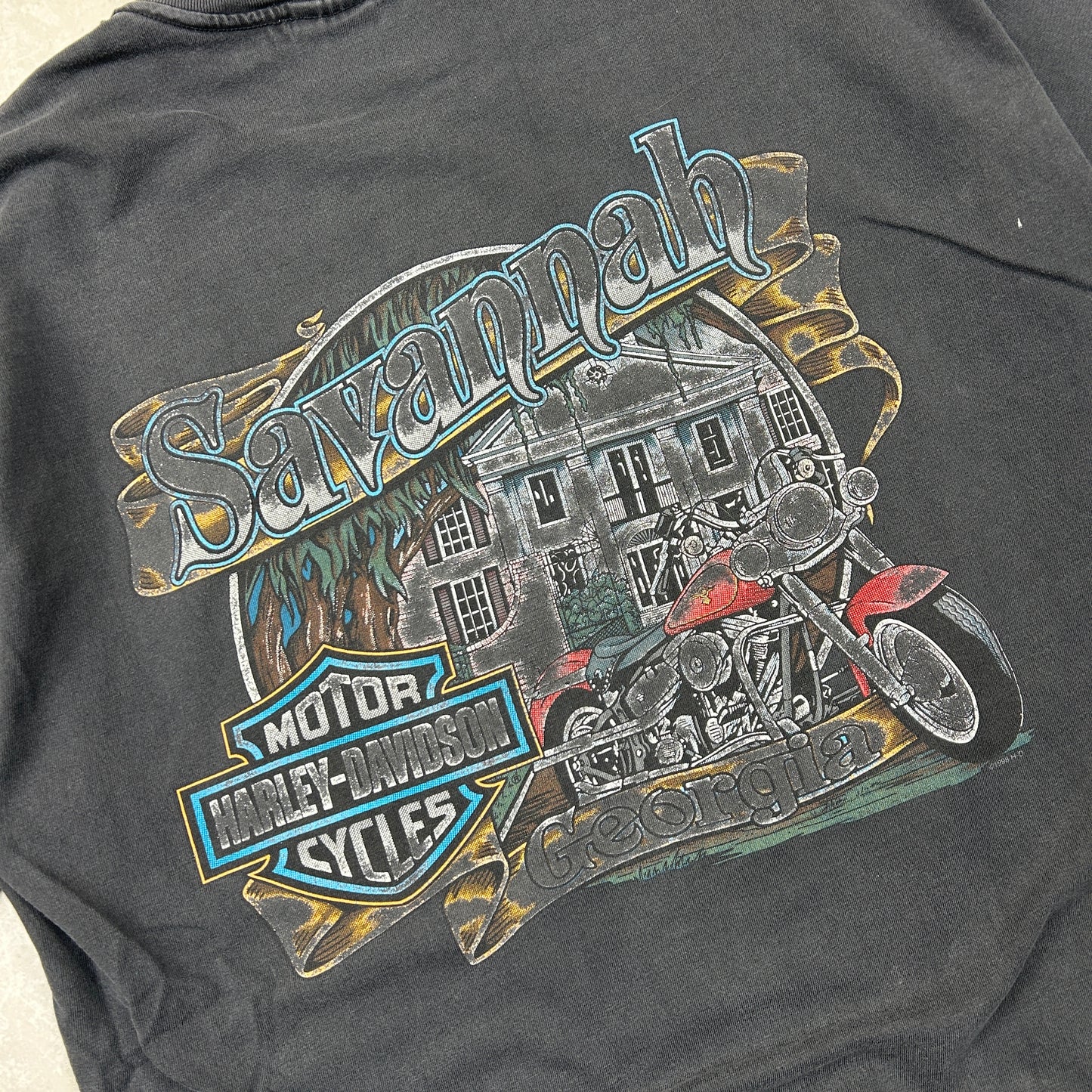 Vintage 1998 Harley Davidson Single Stitch Black Graphic T-Shirt - L