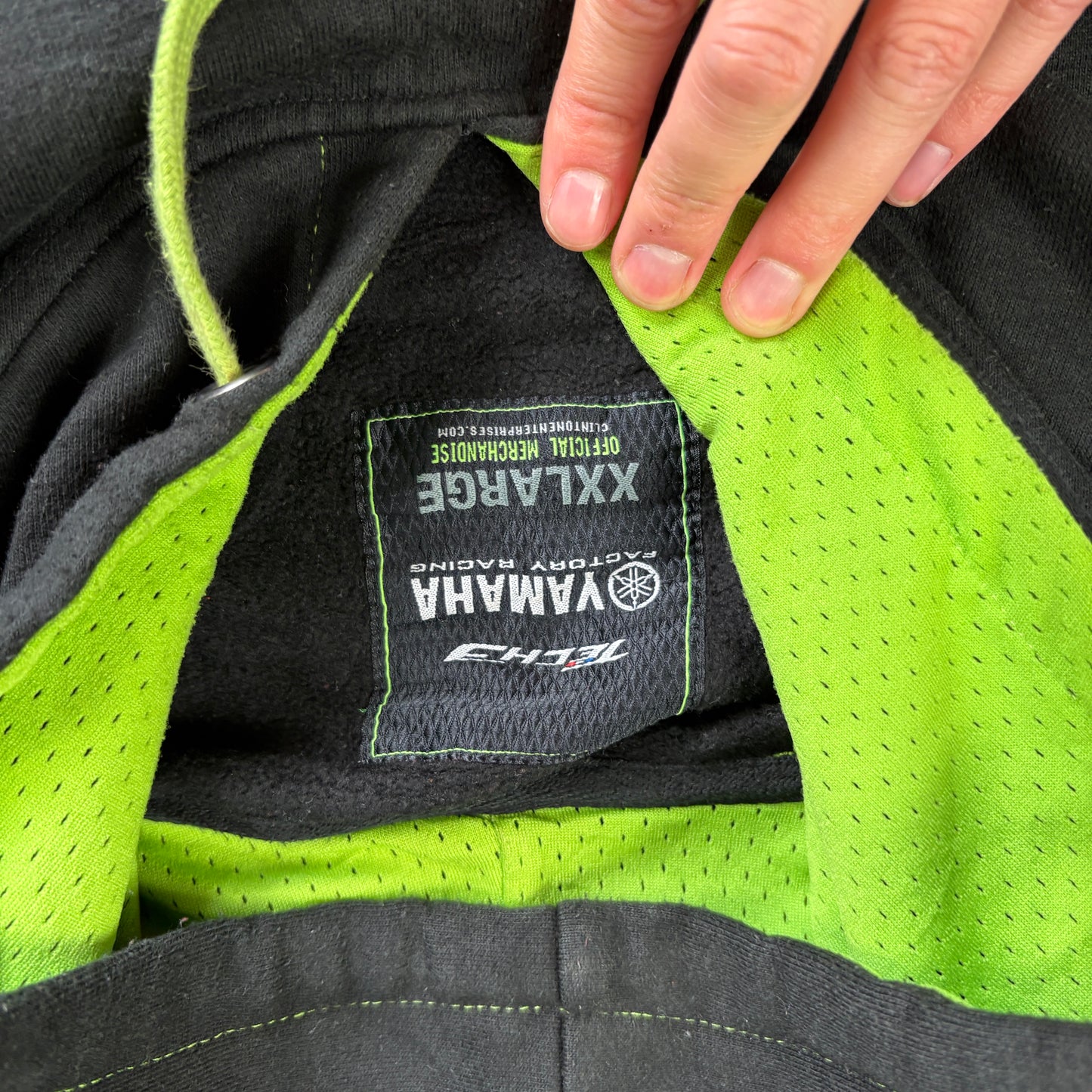 Vintage Yamaha Racing Black Hoodie Sweatshirt - XL