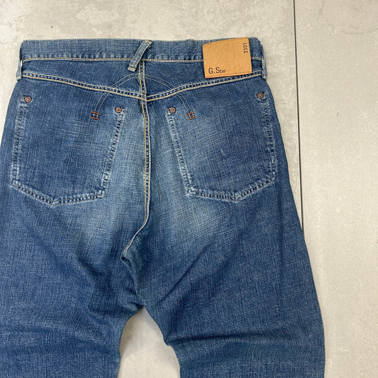 Vintage G Star Hip Hop Baggy Blue Jeans - 32