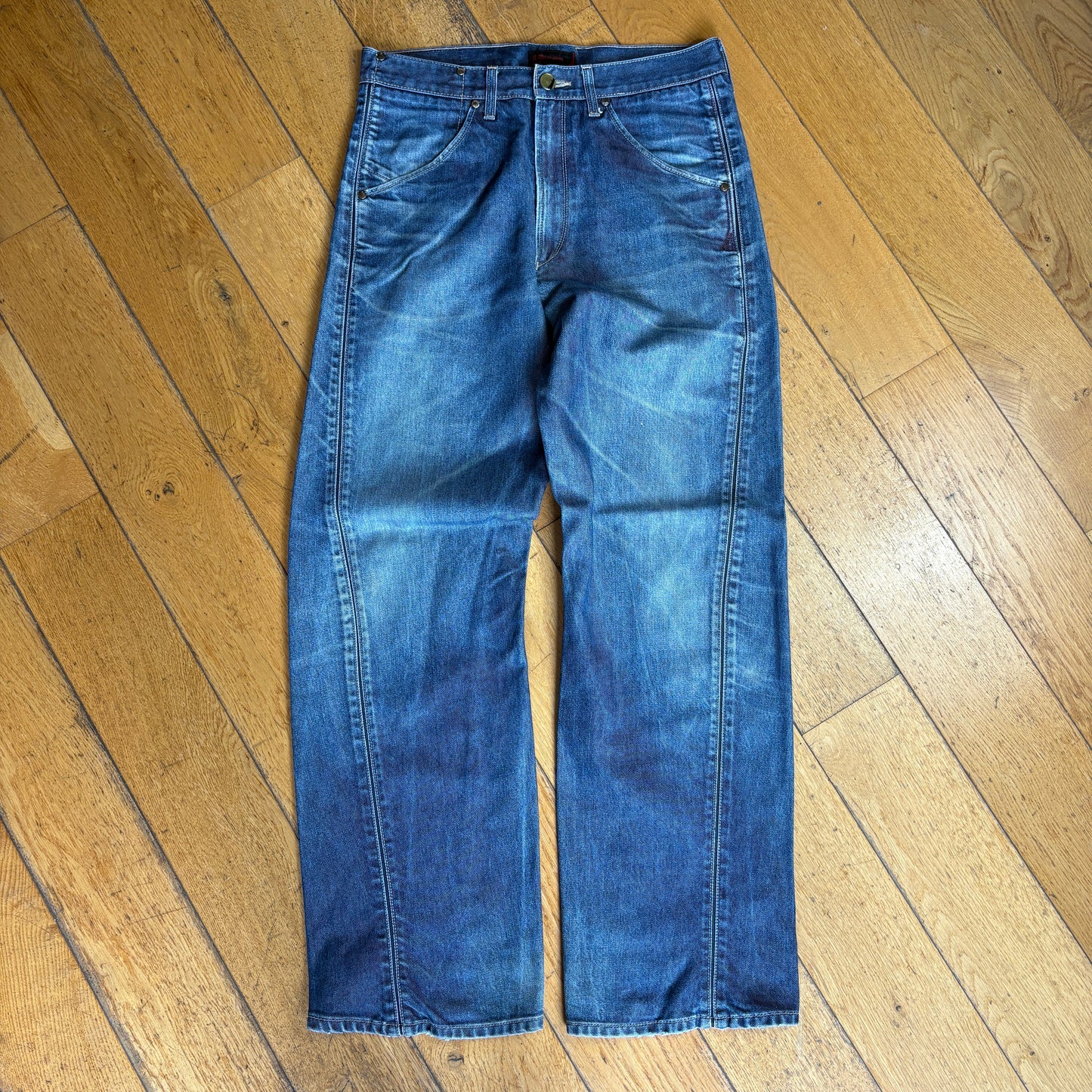 Vintage Levis Engineered Baggy Selvedge Rare Blue Denim Jeans -