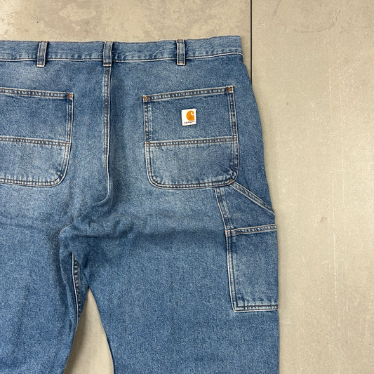 New Carhartt Double Knee Carpenter Baggy Blue Jeans - 40