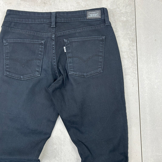 Vintage Levis 552 Straight Black Womens Denim Jeans - 10