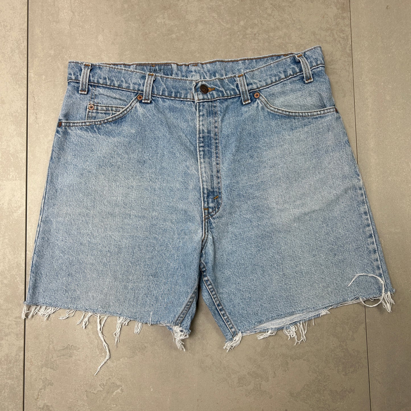 Vintage Levis 550 Baggy Denim Blue Shorts - 36