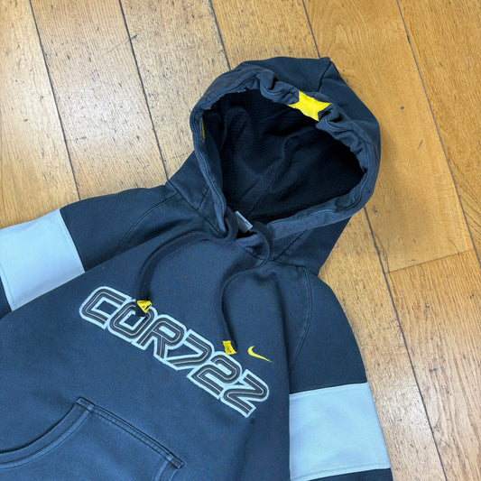 Vintage Nike Cortez Embroidered Black Hoodie Sweatshirt - S