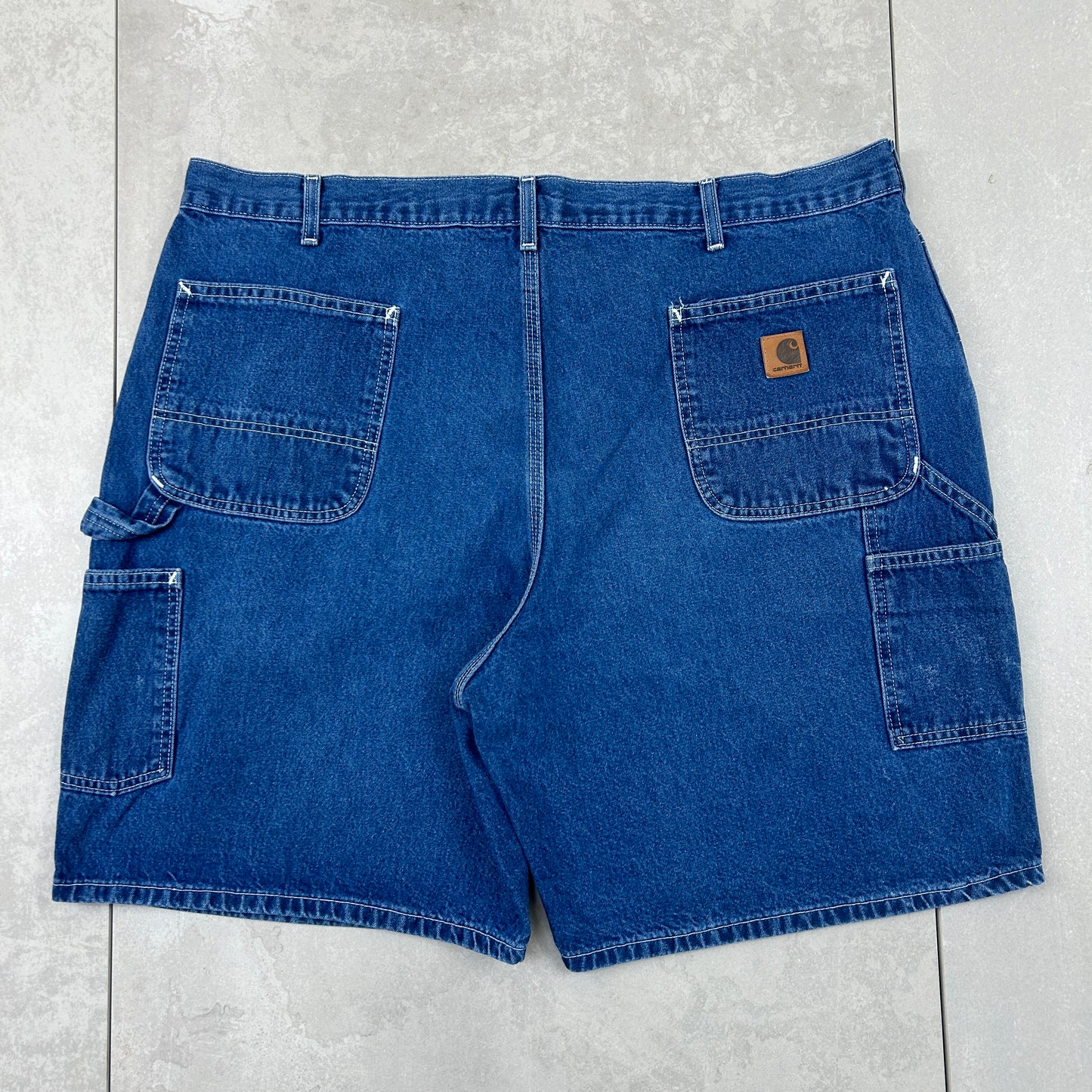 Vintage Carhartt Workwear Baggy Blue Carpenter Shorts - 42