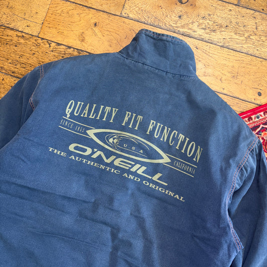 Vintage Oneill Blue Denim Style Surfwear Padded Jacket Coat - M