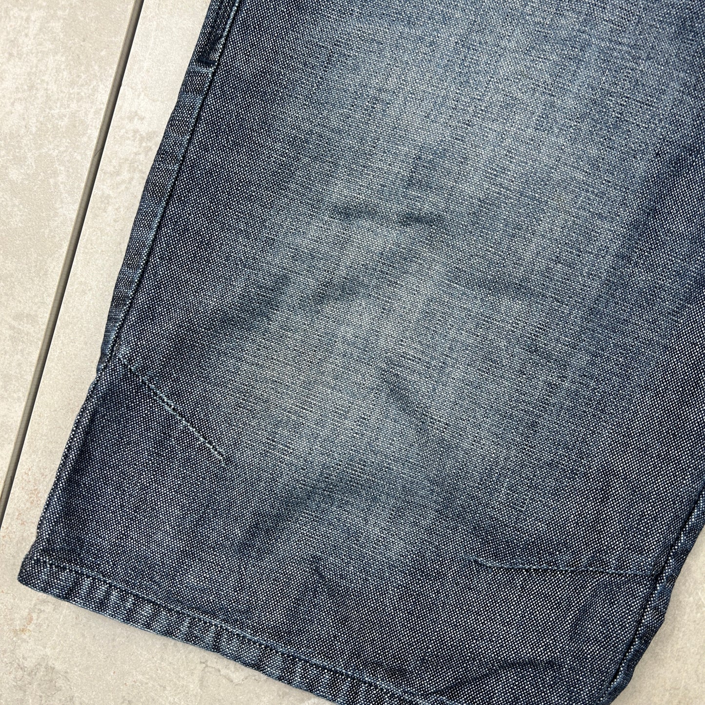 Vintage Embroidered Hip Hop Blue Shorts Jorts - 36