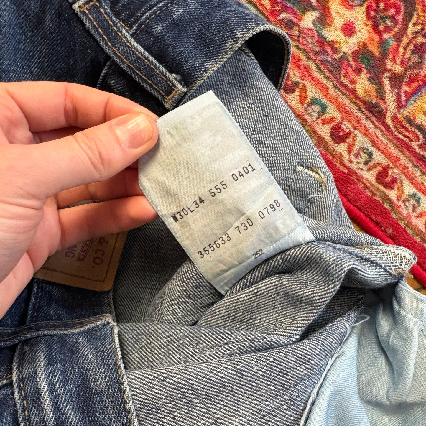 Vintage Levis 555 Bootcut Blue Denim Jeans - 30L