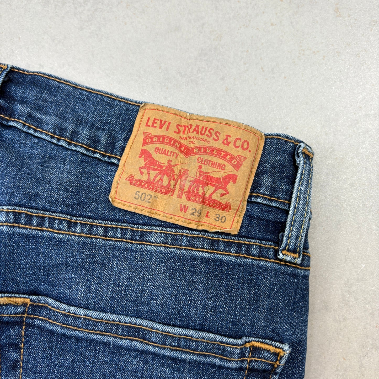 Vintage Levis 502 Straight Blue Denim Shorts - 29