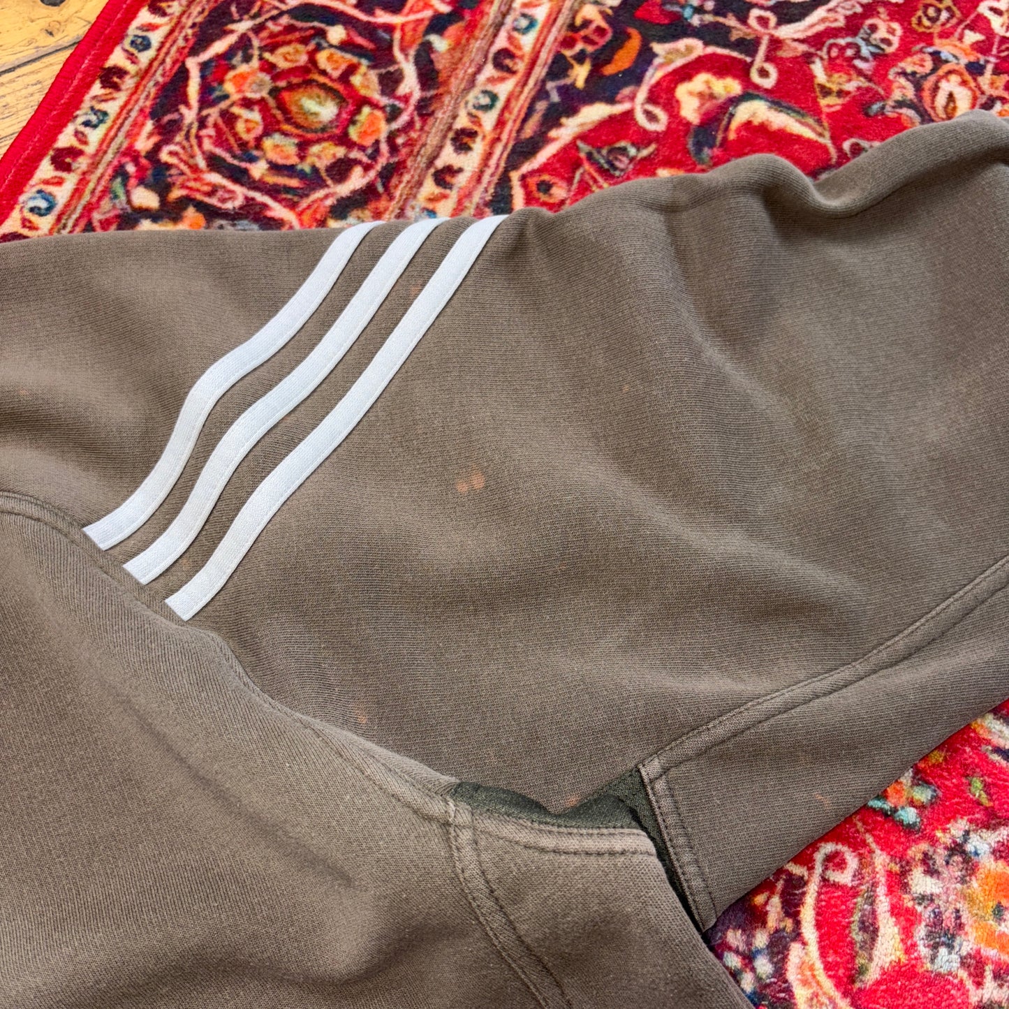 Vintage 90s Adidas Brown Embroidered Sweatshirt - XL