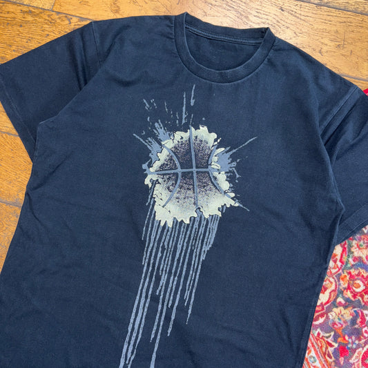 Vintage And1 Basketball Y2K Black Graphic T-Shirt - M