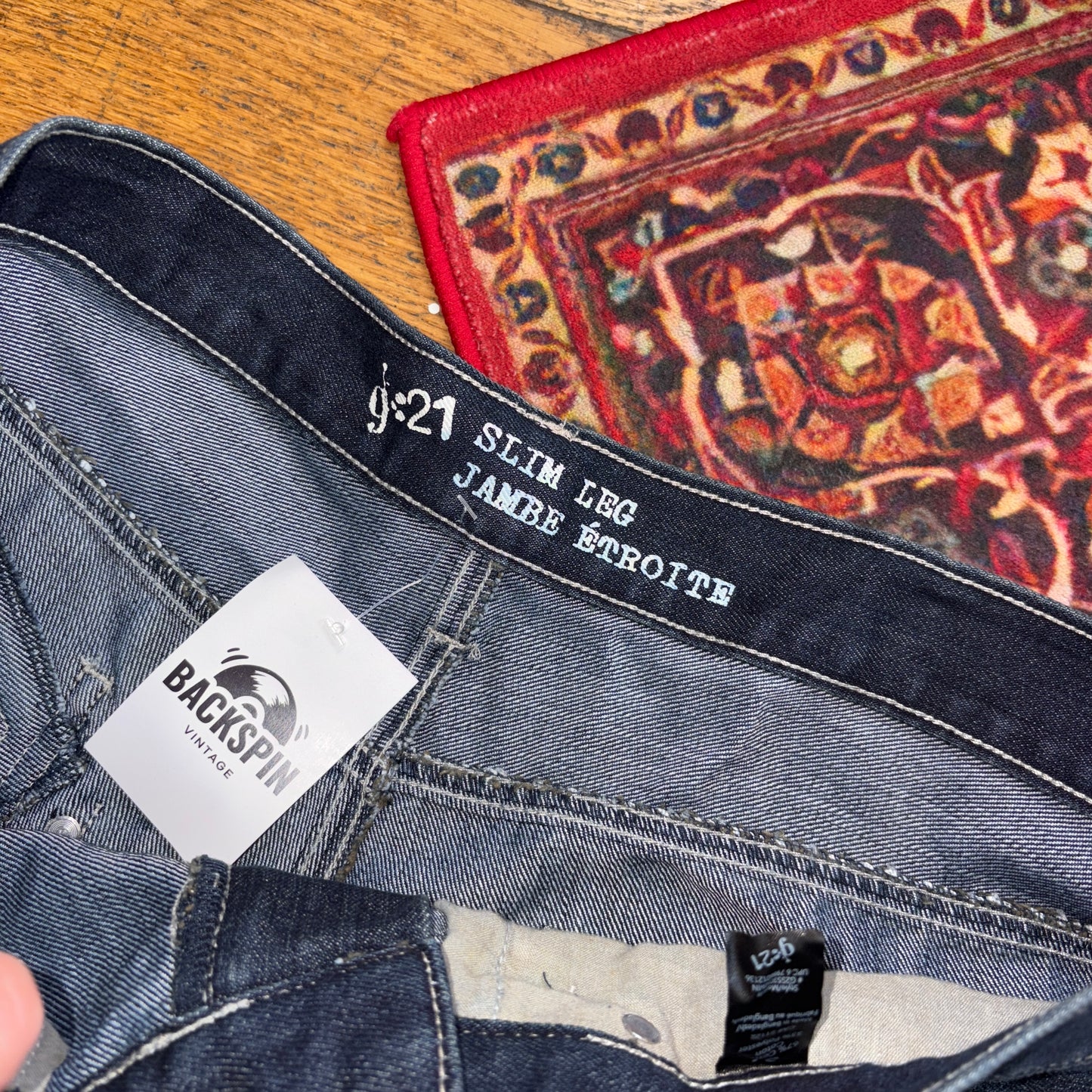 Vintage Embroidered Hip Hop Blue Slim Shorts Jorts - 36