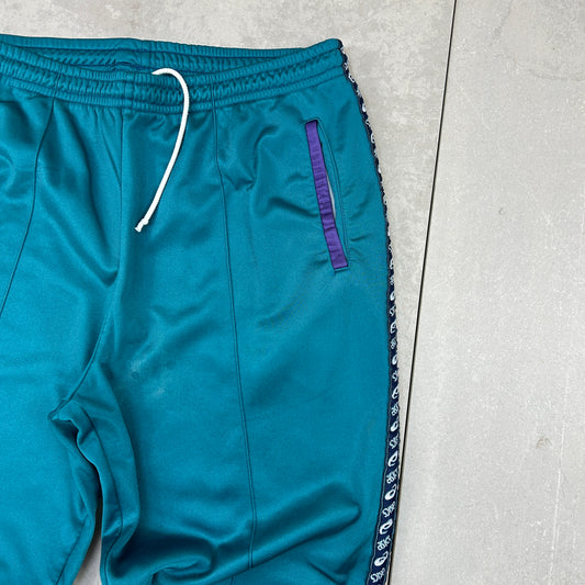 Vintage ASICS Green Baggy Tracksuit Sweatpants Track Pants Bottoms - L