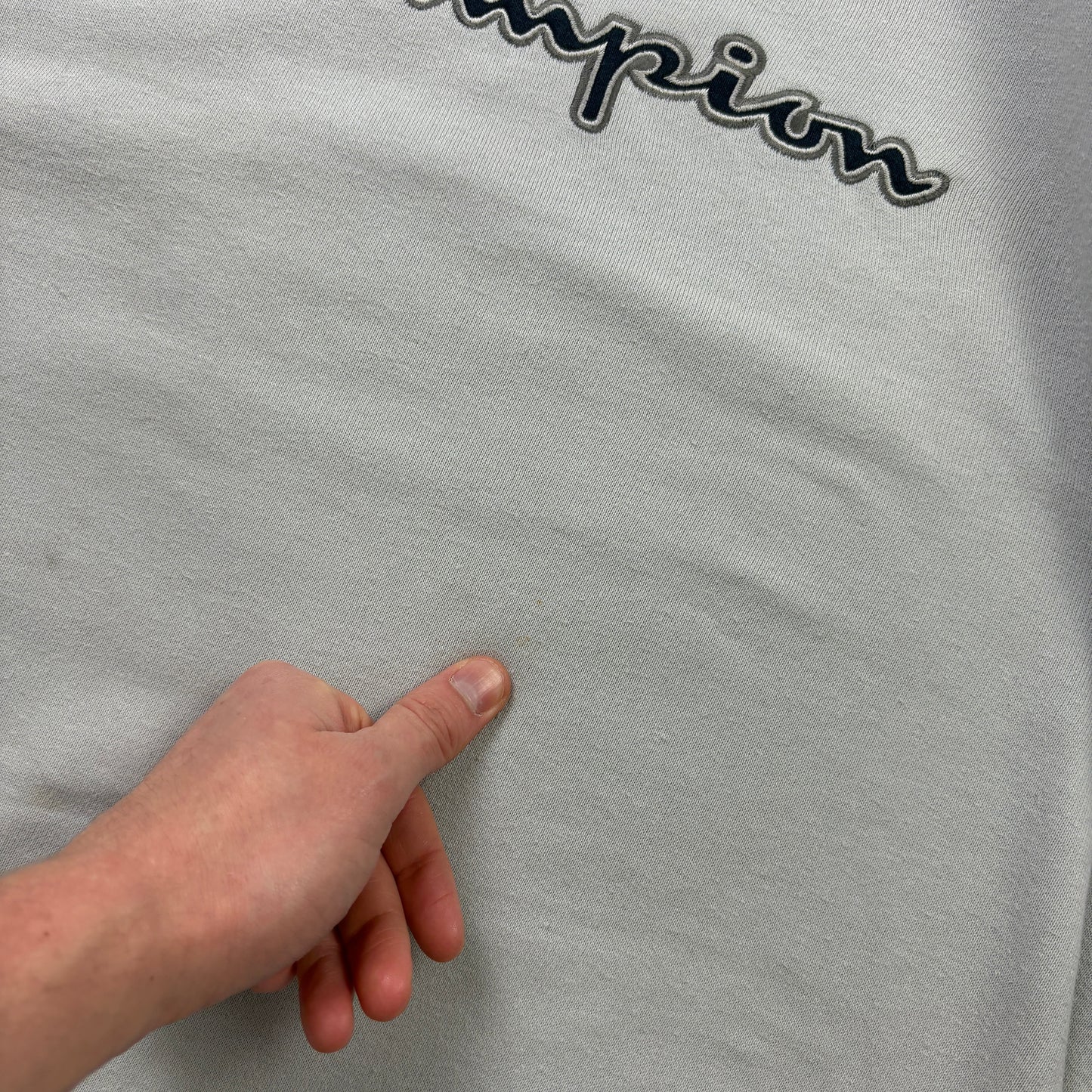 Vintage Champion Grey Embroidered Sweatshirt - L