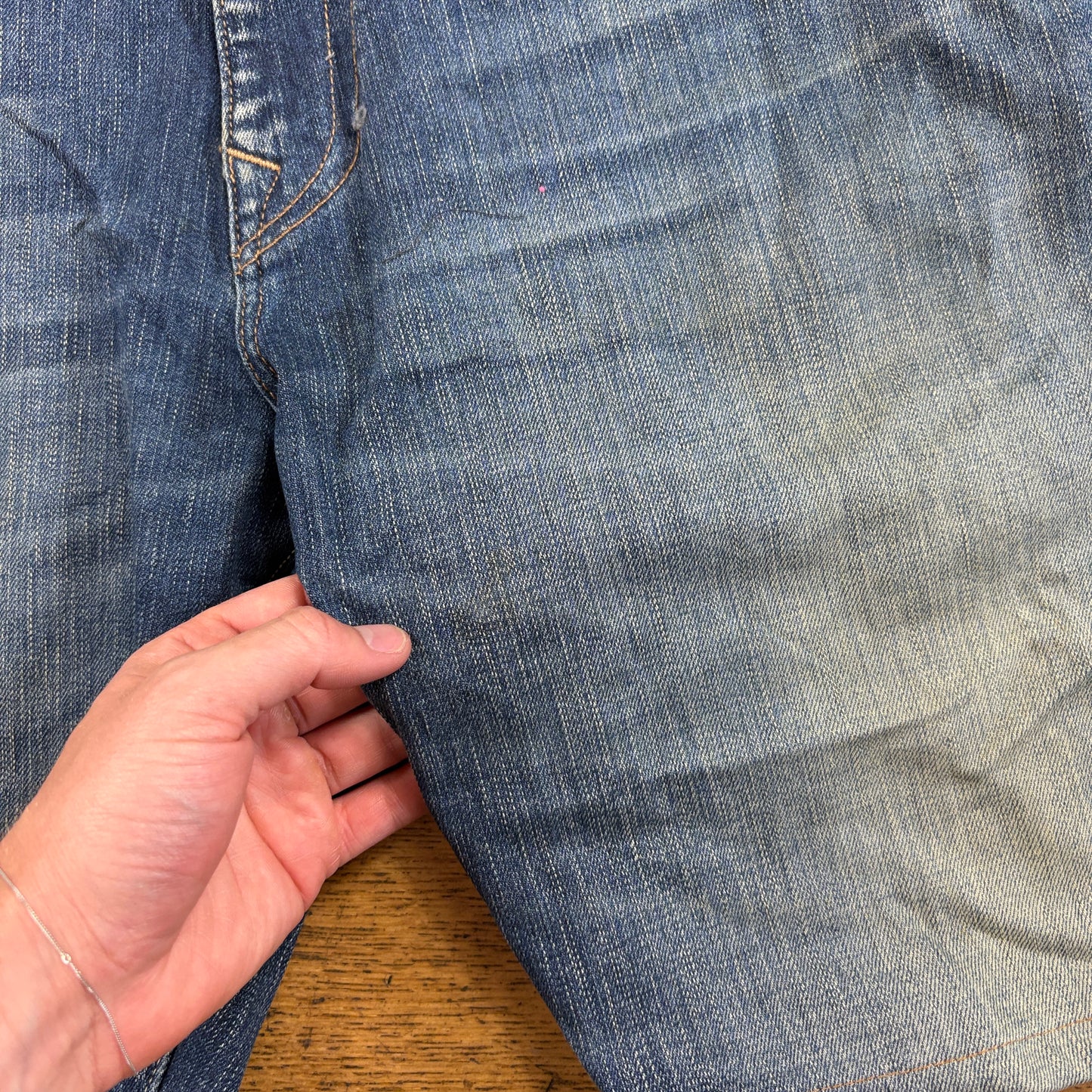 Vintage True Religion Blue Embroidered Y2K Shorts Jorts - 42