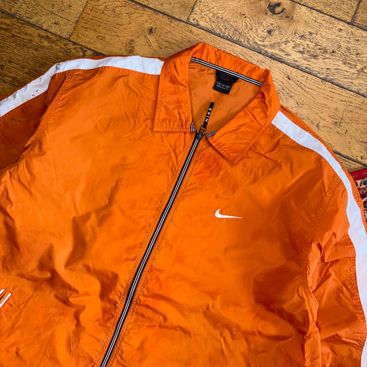 Vintage Nike 90s Orange Tracksuit Track Jacket - XL