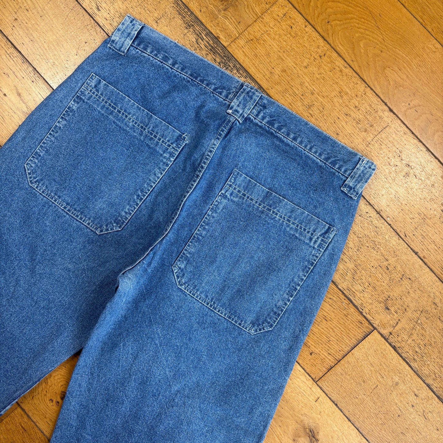 Vintage Carpenter Hip Hop Blue Straight Shorts Jorts - 38