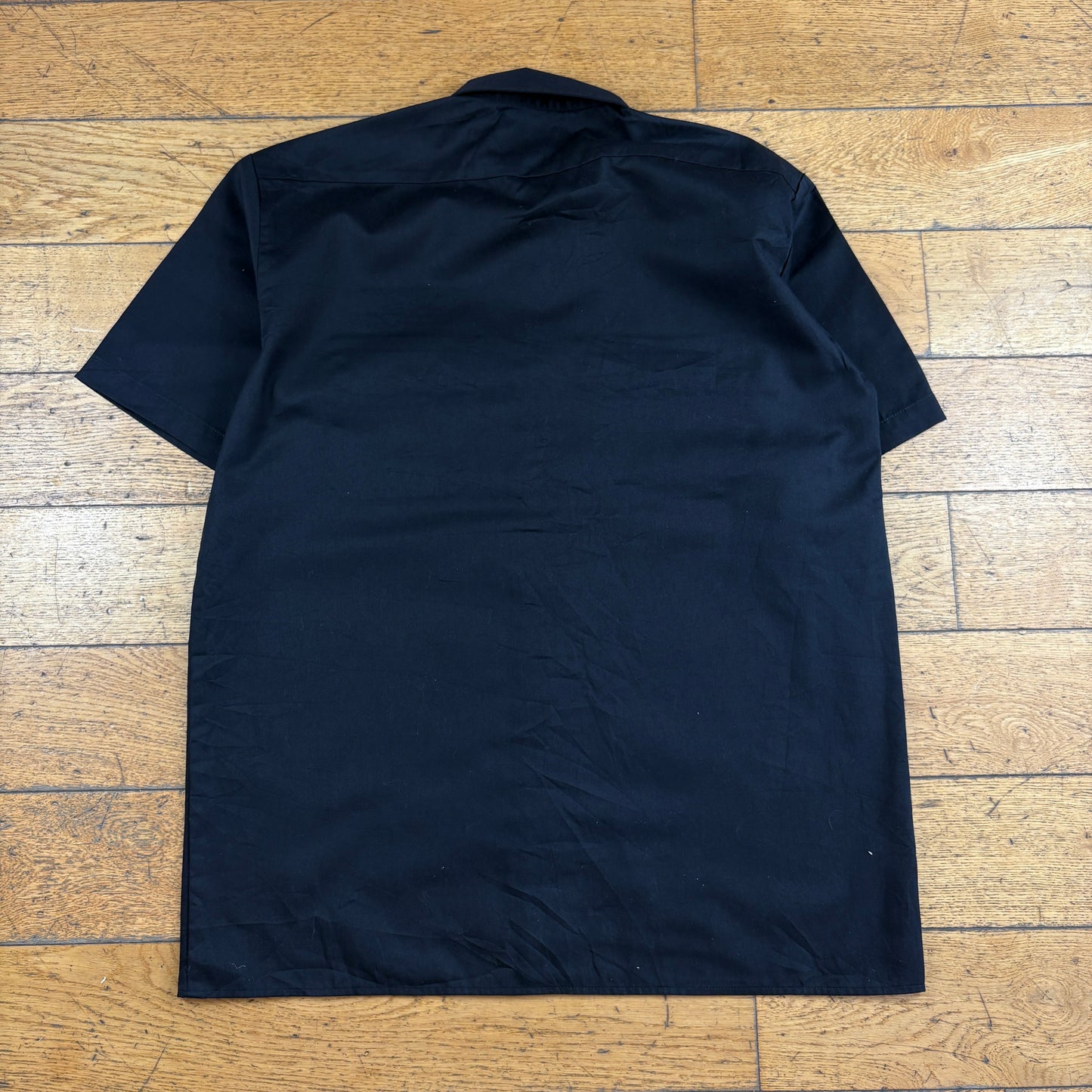 Vintage Dickies Black Short Sleeve Embroidered Workwear Shirt - L
