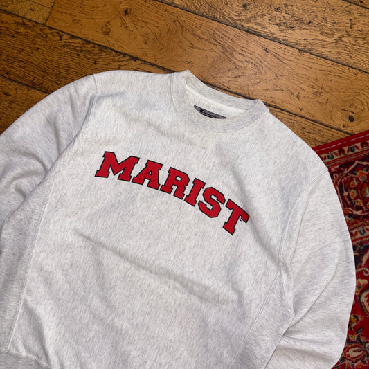 Vintage Champion Grey USA College Boxy Spellout Sweatshirt - S