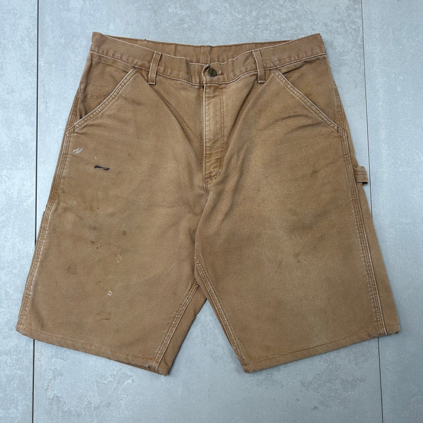 Vintage Carhartt Workwear Baggy Brown Carpenter Shorts - 34