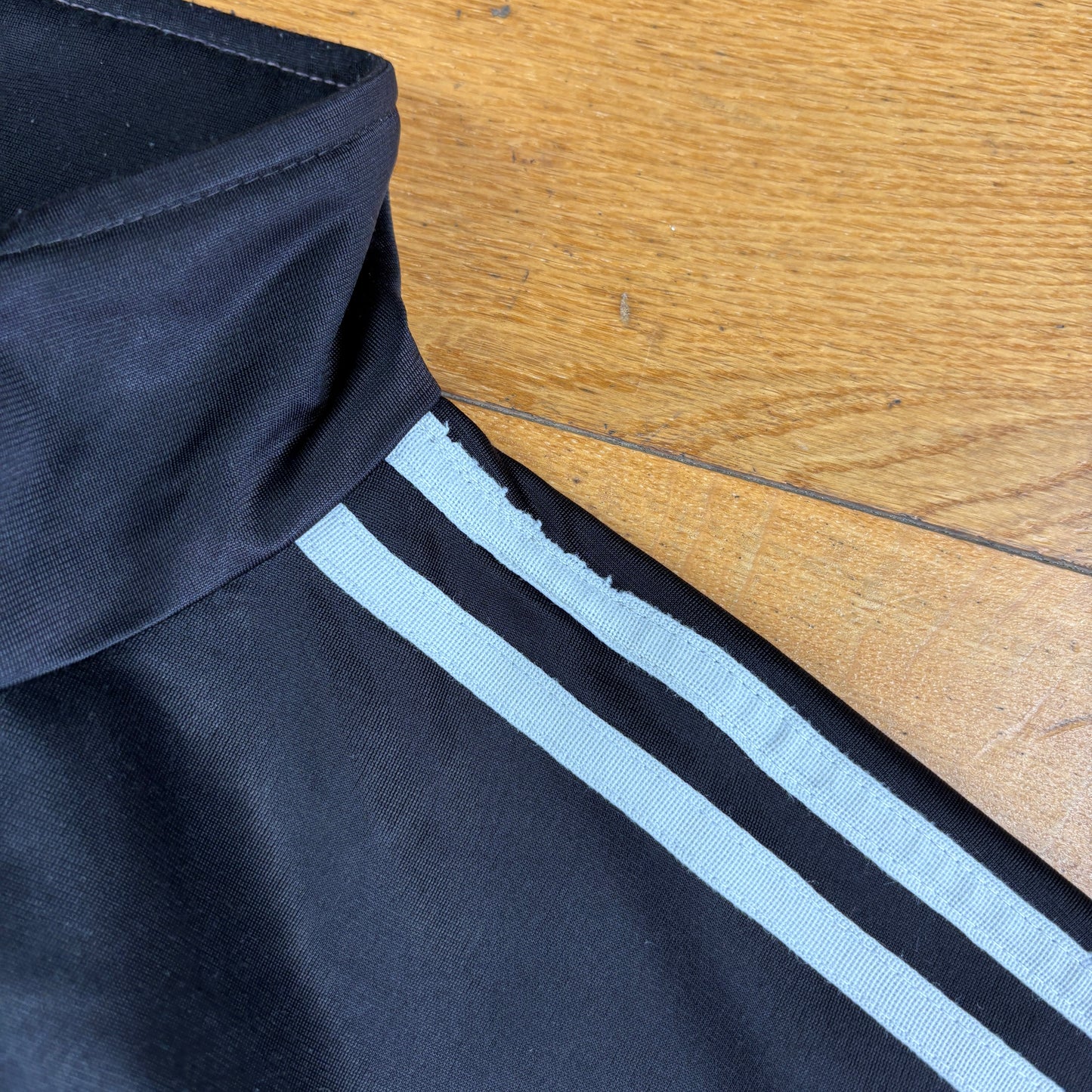 Vintage 80s Adidas Black Tracksuit Track Shell Windbreaker Jacket - XL