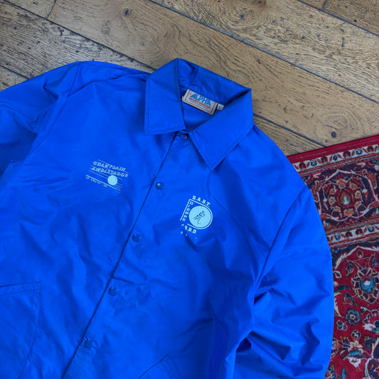 Vintage Blue Nylon Coach Harrington Jacket - L