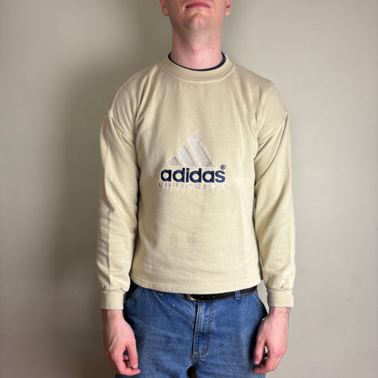 Vintage Adidas Equipment Cream Embroidered Sweatshirt - S